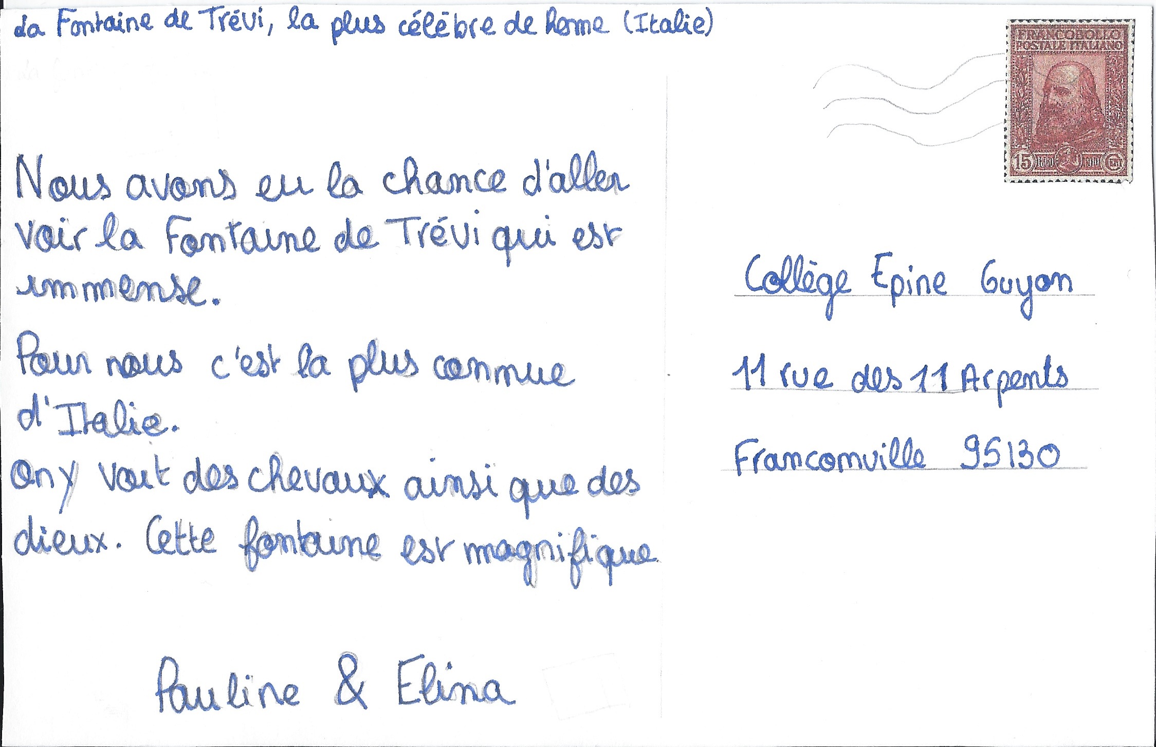 Cartes postales ! College Epine Guyon Franconville